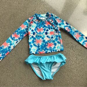 Tucker + Tate Blue and Pink Rashguard Swim Set